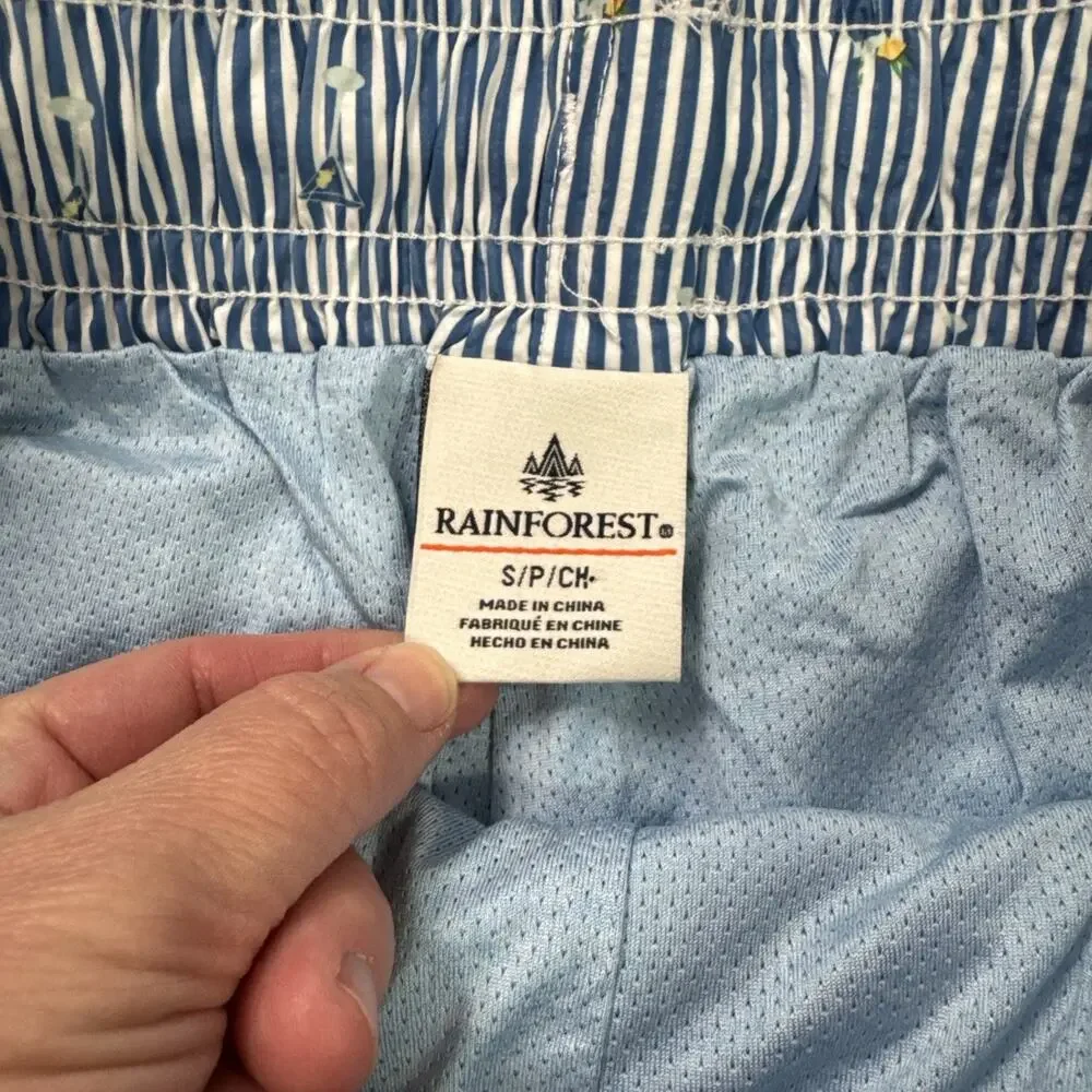 Rainforest Seersucker Swim Trunks Shorts 7